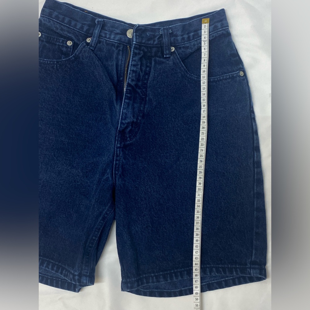 Route 66 Navy Blue Jean Shorts Women's Size 5/6 High Waisted Relaxed Fit - Picture 5 of 8